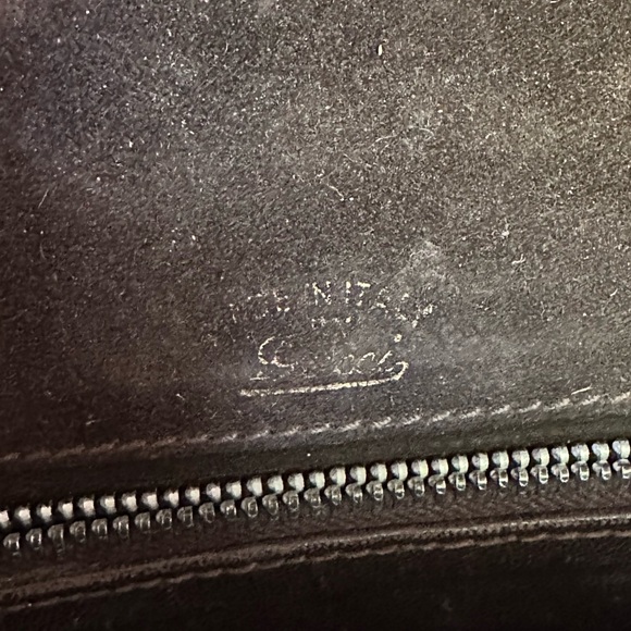 Rare Vintage Gucci Lizard Clutch in Dark Brown - Picture 8 of 13